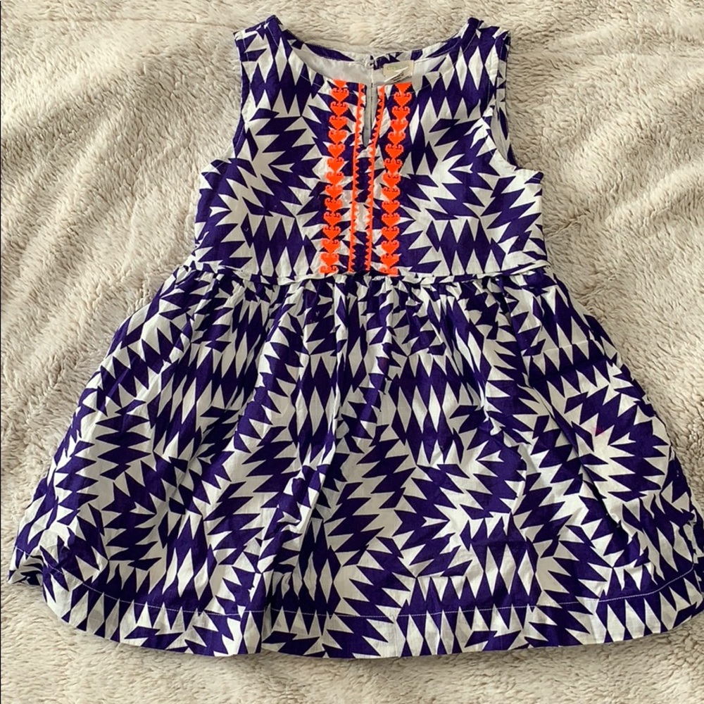 Blue and orange dress